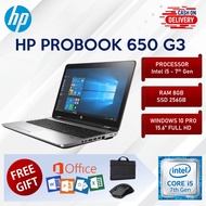 HP Probook 650 G3 i5 7th Gen Business Laptop 8GB RAM 256GB 512GB 1TB SSD 15.6 Inch Full HD Screen Display