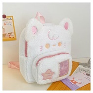 Kindergarten Cat Bag Kids Backpack Doll Fur Collar Character Doll Bag Bagpack HOT
