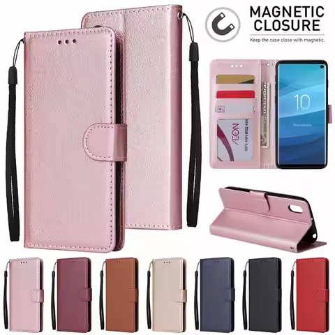 Leather Book Case For Samsung Galaxy A3 A5 A7 J3 J5 J7 2016 2017 J2 Pro J4 J6 A8 A9 A6 Plus J8 2018 