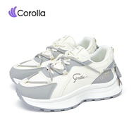 Corolla รองเท้าผ้าใบผู้หญิง รองเท้าหนังฟอเรสต์ พื้นรองเท้าด้านในดูดซับแรงกระแทกต้านเชื้อแบคทีเรีย แน