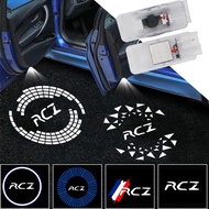 2PCS Car Door Shadow Lights Laser Projector Ghost Atmosphere Logo Lamp for Peugeot RCZ 2011-2014 Aut