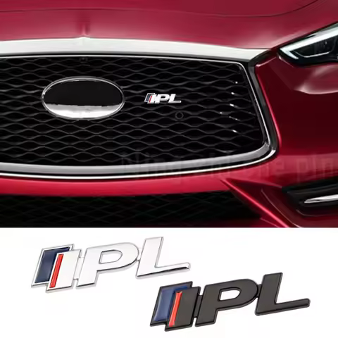 3D Metal Ipl Car Badge Grille Emblem Car Sticker Chrome Refit Decal For Infiniti Q50 Q50l G37 G25 Qx
