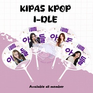 Kpop Shell Fan Reversible IDLE Shuhua Soyeon Minnie Yuqi Miyeon