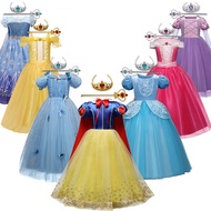 WFRV Frozen Costume Princess Dress for Girls Snow White Carnival Clothing Kids Cosplay Bella Sleeping Beauty Halloween Dress