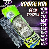 SPOKE LIDI CHROME , GOLD LIDI RIM ALLOY 184/180/172/163/157/153/150/149/143/120 STRONGER RCB