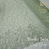 Bahan Kain Brokat Dress Kebaya Pengantin Bridesmaid Bordir Cabut Tile Bordir Mutiara Diamond Warna S