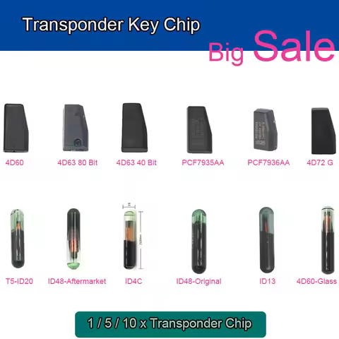 KEYECU Transponder Car Key Chip 4D60 4D63 ID48 ID13 ID4C PCF7935AA PCF7936AA 4D72 G T5-ID20 4D60 Gla