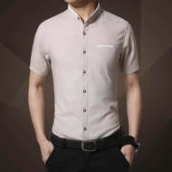 Men's short-sleeved shirt, pure white cotton, business thin formal wear, non-iron work half-sleeved shirt M-5XL
