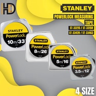 STANLEY 3.5M / 5M / 8M / 10M POWERLOCK Ruler Measuring Tape / STANLEY 33-215 + 33-158 + 33-428 POWER