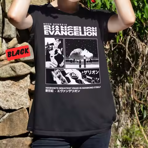 Men's New Neon Genesis Neon Genesis Shirt Shinji Ikari Rei Ayanami Eva Unit 01 Rei Ayanami Shirt Ani