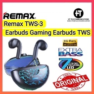 REMAX TWS-3 Earbuds Gaming Earbuds TWS Black Wireless Earphone Low Latency Earbuds Airbuds Wireless 