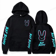 Rapper Bad Bunny Hoodies Rabbit Print Men Woman Streetwear Hip Hop Hoodie Hooded Sweatshirts Pullove
