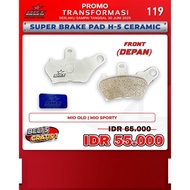 BRT SUPER FRONT BRAKE PAD H-5 CERAMIC - MIO OLD/MIO SPORTY RACING TEAMBINTANG