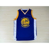 I8E9 Warriors No. 30 Curry Jersey New Fabric Jersey Vest Embroidered Basketball Jersey Men Women Blu