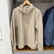 Upf50 UNIQLO ของแท้เสื้อผ้ากันแดดแบบใหม่สำหรับฤดูร้อนของผู้ชายผู้หญิงเสื้อโค้ตมีฮูดป้องกันรังสียูวีแ