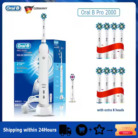 Oral B Pro2000 Electric Toothbrushes 3D Sonic Rotation Teeth Whitening 2 Modes Visible Pressure Sens