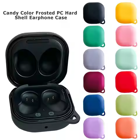 Hard PC Earphone Case For Samsung Galaxy Buds Live Buds2 Pro Buds FE Cover Candy Color Protective Ca