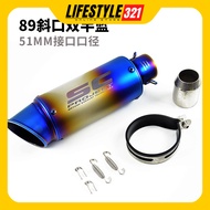 SC PROJECT Motorcycle Muffler 51mm Half Blue Loud Stainless Steel Muffler Motorcycle Exhaust