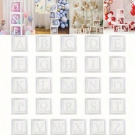 1PC/Box 25cm/9.84in Reusable Paper Letter Balloon, DIY Giant Alphabet Balloon For Wedding Birthday P