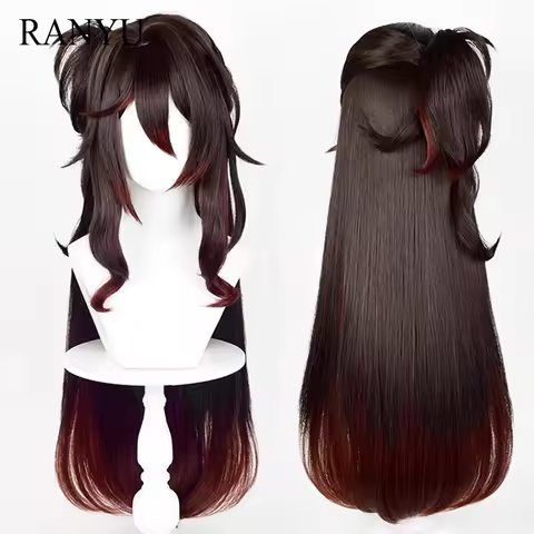 Honkai Star Rail Fugue Wig Synthetic Long Ombre Brown Straight Wig Game Cosplay Heat Resistant for D