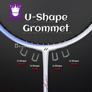 [Grommet] OEM 2 Holes Semi-Transparent U-Shape Grommet for Badminton Racket [2 Single Holes U-Shape]