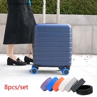 { TRSG } 8Pcs Luggage Wheels Protector Silicone Luggage Accessories Wheels Cover For Most Luggage Reduce Noise For Travel Luggage  .