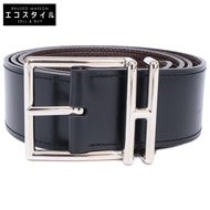 นาฬิกาข้อมือหนัง Hermes Nathan ลาย T-stamp แบบพลิกกลับได้ ขนาด 95 (มือสอง) - สภาพดีเยี่ยม