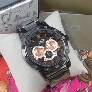 [READY STOCK] AD STEEL MEN WATCH 03 *BLACK/ROSE GOLD (WITH 1 YEAR WARRANTY)