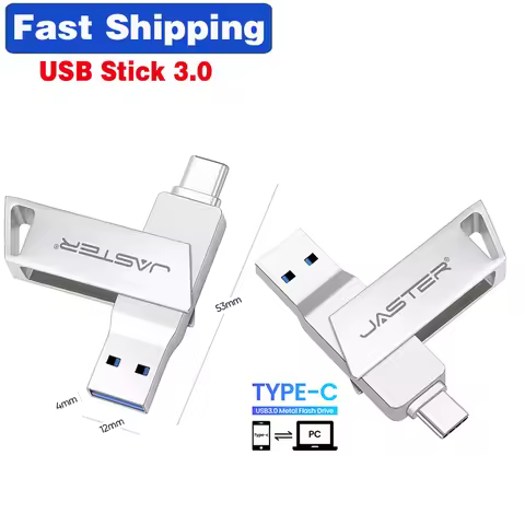 Fast Shipping High-Speed Type-C Phone USB 3.0 Flash Drive 256GB Pendrive 128GB External Storage 64GB