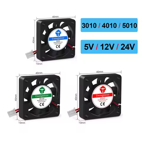 Cooling Fan 3010 4010 5010 5V/12V/24V DC Brushless fan for radiator cooler 3D Pinter Parts