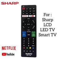 Replacement Remote Control For Sharp TV LED/LCD/3D/Smart TV/NETFLIX RM-L1346(GBG234WJSA)GB275WJSAGA3
