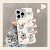 Cute Koala Case For Vivo Y17 Y12 Y12S Y30 Y7S Y50 Y100 S10 S10E V23E V23 V25 V27 V29 X60 X70 X80 X90