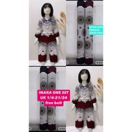 ( GRATIS BANDO ) Setelan Anak Permpuan Jeans Wash Mix Brukat Model Korean Style Terbaru 2025 Umur 3-