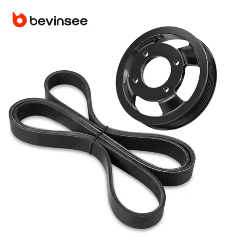 Aluminum Water Pump Pulley & Main Drive Belt for BMW M52TU M54 E46 323i 325i 328i 330i E39 525i 530i
