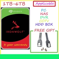 SEAGATE IronWolf 3.5 "6TB/4TB/3TB/2TB/1TB SATA HDD for PC/NAS/DVR/CCTV/HDD BOX