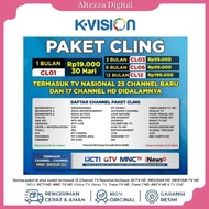 TV VOUCHER PAKET CLING K-VISION 12BULAN ATAU 1TAHUN C2000 DAN JENIS K-VISION LAINNYA