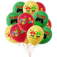 [✅READY]12Pcs Super Mario Theme GOLD SEQUIN Balloon Combination Mario Theme Birthday Party Decorations