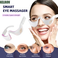 XELROV EMS Pulse Vibration Eye Massager, Micro Current Under-Eye Design Heated Eye Massager, Vibrati