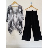 SET OUTER AKAR DAN CELANA KULOT POLOS