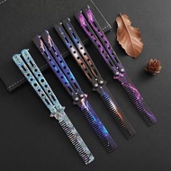 Butterfly Comb Practice Beginner Butterfly Folding Comb Wide Tooth Stainless Steel Men's 2J0W