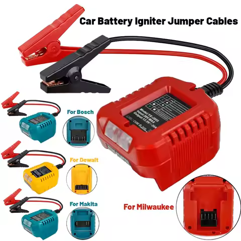 Car Jump Starters Adapter For Makita/Milwaukee/Dewalt/Bosch 18V 20V Battery Jump Starter Heavy Duty 