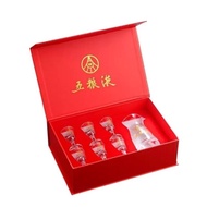 五粮液白杯烈杯礼盒装80ML分壶10ML小杯(可)七件套Wuliangye White Cup Lie Cup Gift Box Set 80ML Points20241128