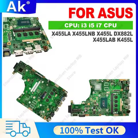 X455LA X455LD Mainboard For ASUS X455LJ X455LF X455L A455L F454L W419L Y483L X454L W409L X455LNB Lap