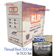 [1 Box] Thinwall Bowl 200 ML KLIR Plastic Bowl/ 200 ML KLIR Thinwall Bowl 200ml KLIR Thinwall Bowl 2