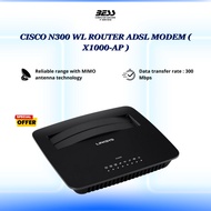 CISCO N300 WL ROUTER ADSL MODEM ( X1000-AP )