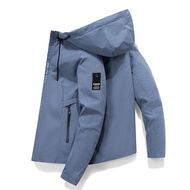 Korean Casual Men's Jacket Plus Size Hooded Jackets Youth Outdoor Hiking Coats Male Clothing Spr