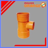 ⊕ ☽ ◶ MOLDEX Orange PVC Fittings -TEE REDUCER (3" x 2", 4" x 2", 4" x 3"}
