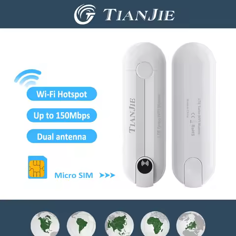 TIANJIE UF911 USB Modem with Wifi Hotspot 4G LTE USB Wifi Dongle Wireless Wifi Mesh Router SIM Card 