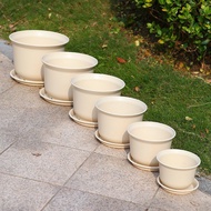 [48H Shipping] Large-diameter, large-sized, imitation ceramic plastic extra-large pot for plants, th