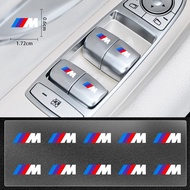 5/10Pcs Car Window Lift Button Sticker Steering Wheel Decal Car Styling For BMW M E46 E49 F30 F80 E3